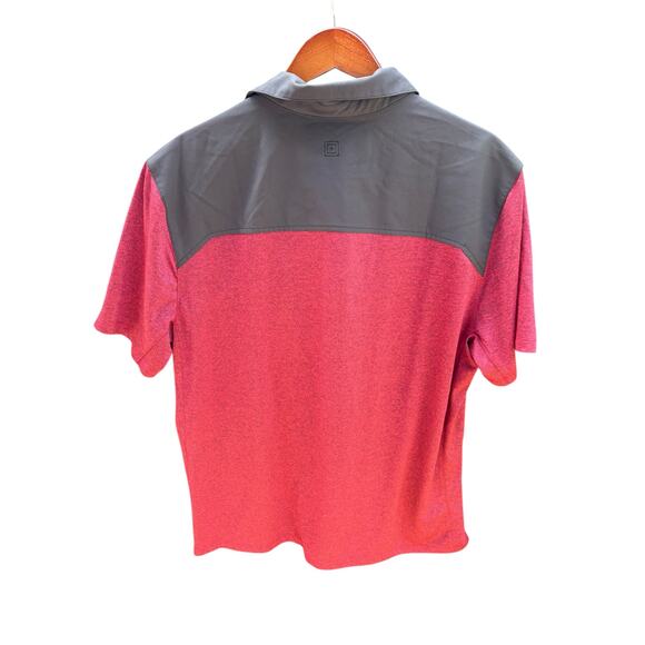 5.11 Tactical Rapid Response Short Sleeve Engine Red Colorblock Polo -XL - Picture 3 of 7